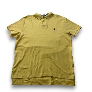 Polo Ralph Lauren Mens Custom Fit Short Sleeve Polo Shirt Yellow Medium 00195